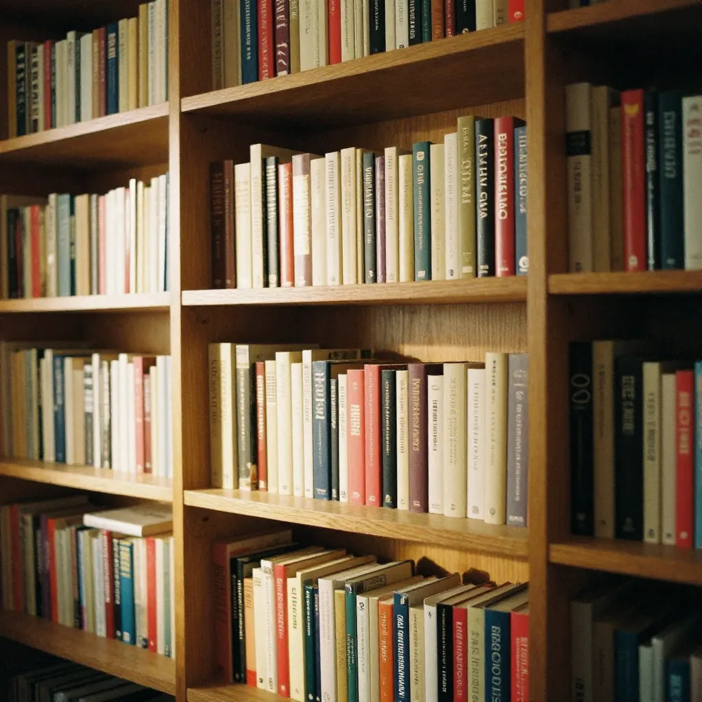 Curated book collection display